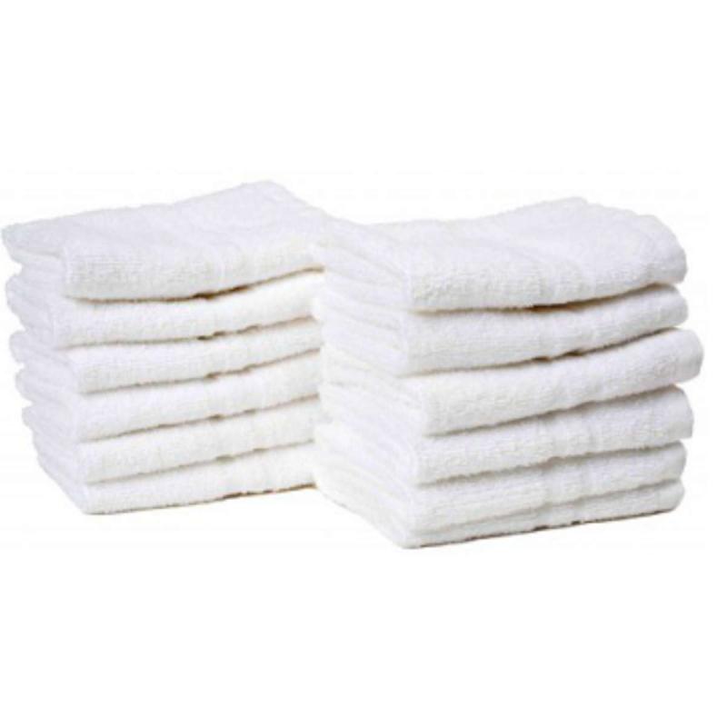 Set of 10 washcloth 30x30 white