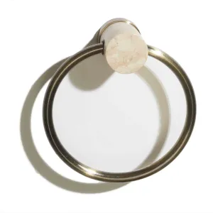 Aquanova Blake Towel Ring Desert in Natural Stone & Metal
