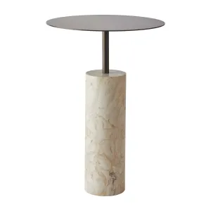 Aquanova Blake Side Table Desert 35x50 cm Natural Stone & Metal