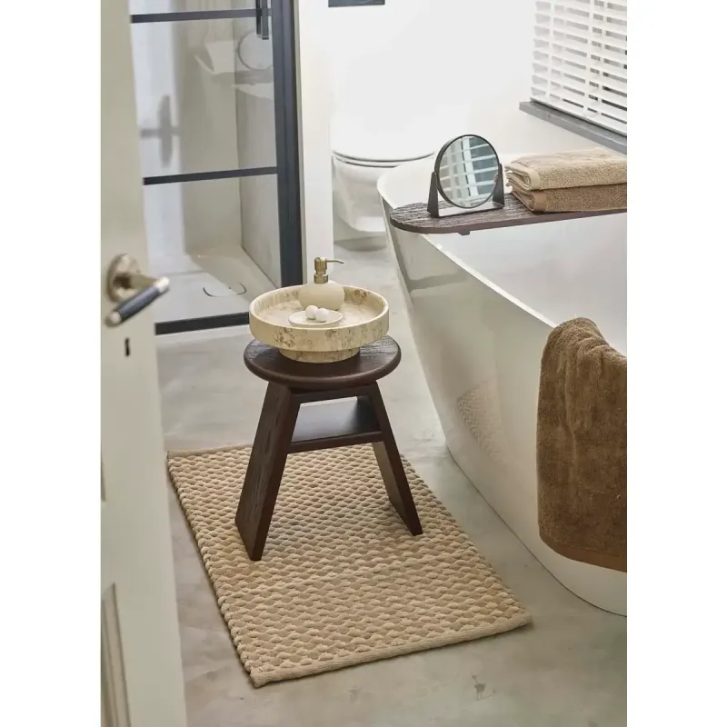 Aquanova Cosmo Stool Pecan in Ash Wood – Dark Brown