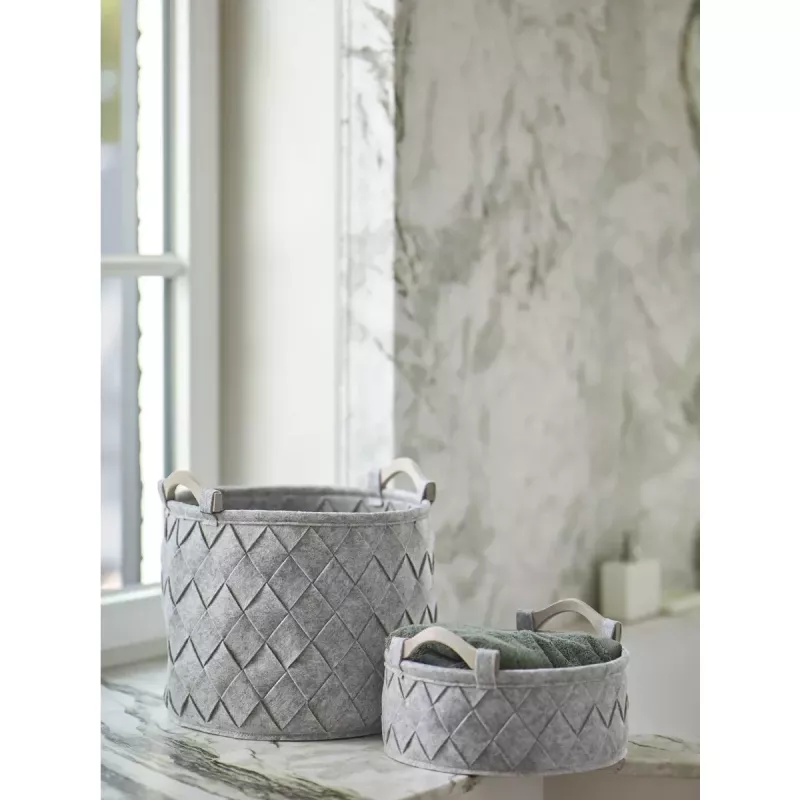 Amy Förvaringskorg Small Silver grey