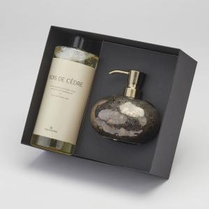 Giftbox Ugo soap dispenser Vintage bronze & Paris soap