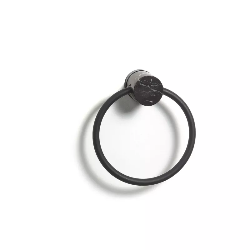 Nero Towel ring Black