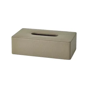 Aquanova Lotus näsduksbox Taupe i äkta läder 24x14 cm