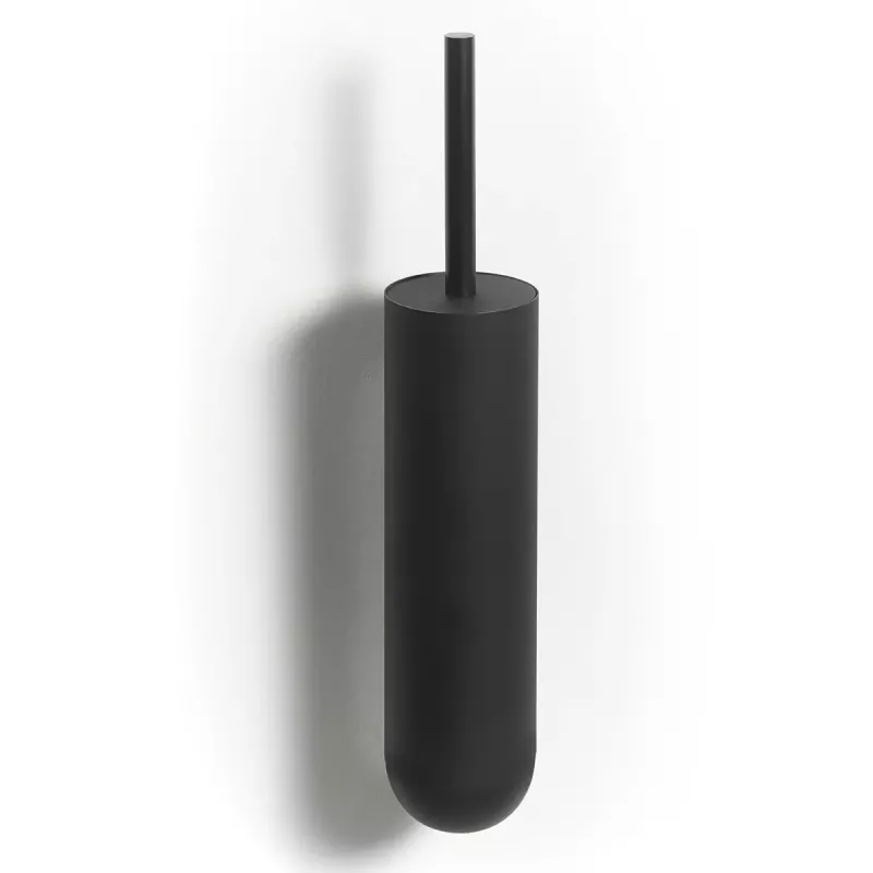 Sten Wall mounted toilet brush holder Black