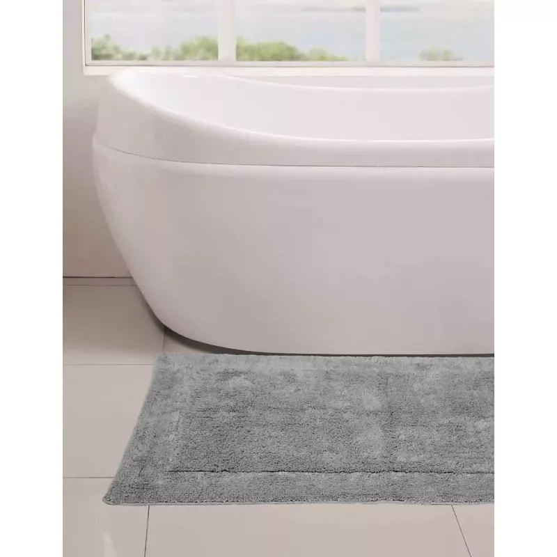 Badrumsmatta 100% cotton 2000 gsm Anti-slip NUANCO Gris Perle