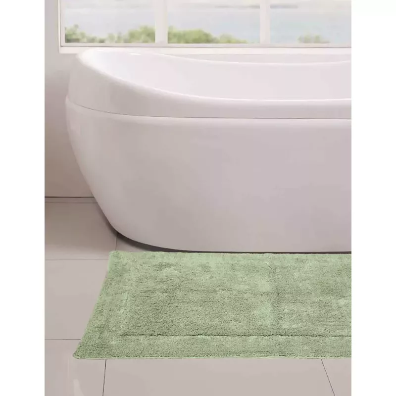 Badrumsmatta 100% cotton 2000 gsm Anti-slip NUANCO Sauge