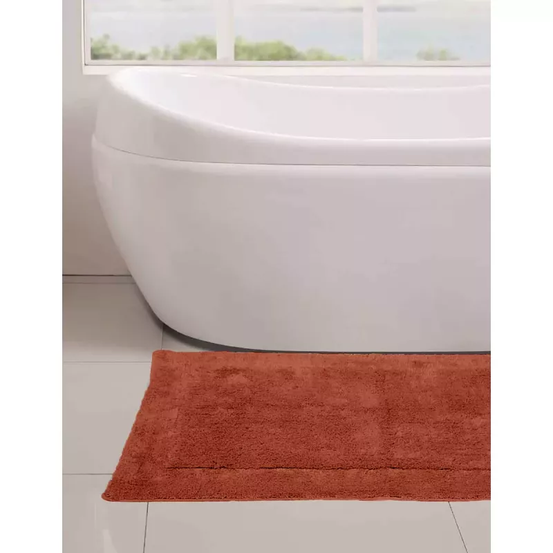 Badrumsmatta 100% cotton 2000 gsm Anti-slip NUANCO Terracota