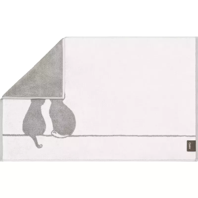 Bath Mat Cute Cats You & Me 6263-76 Platin-White