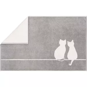 Badrumsmatta Cute Cats You & Me 6263-76 Platin-White
