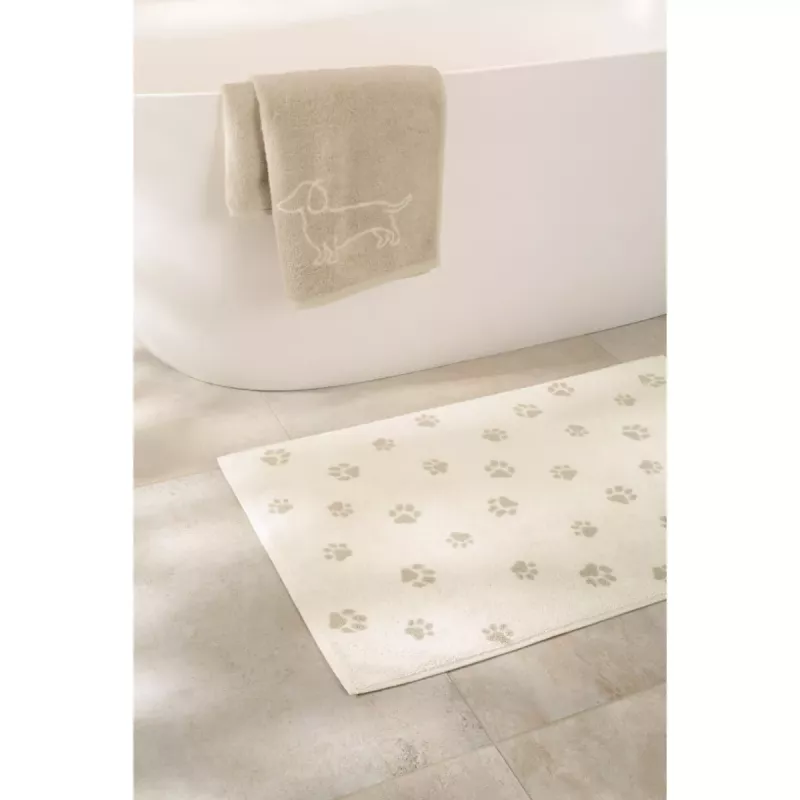 Bath Mat We love Dogs Paws 6247-33 Natur-Beige