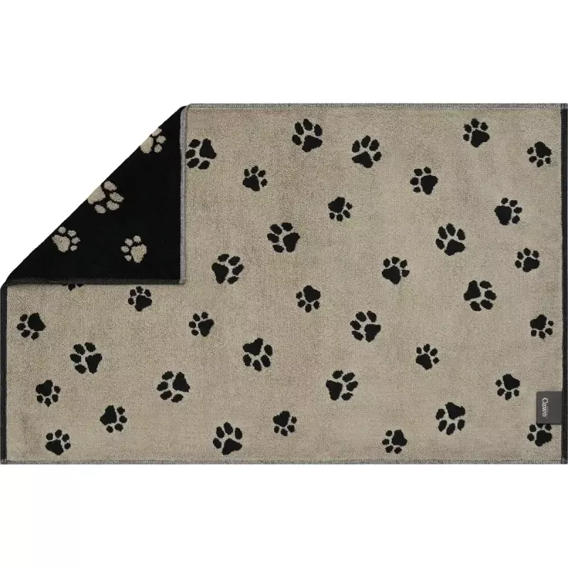 Bath Mat We love Dogs Paws 6247-93 Schwarz-Beige