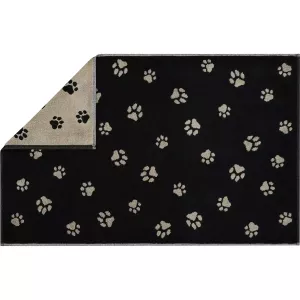 Bath Mat We love Dogs Paws 6247-93 Schwarz-Beige