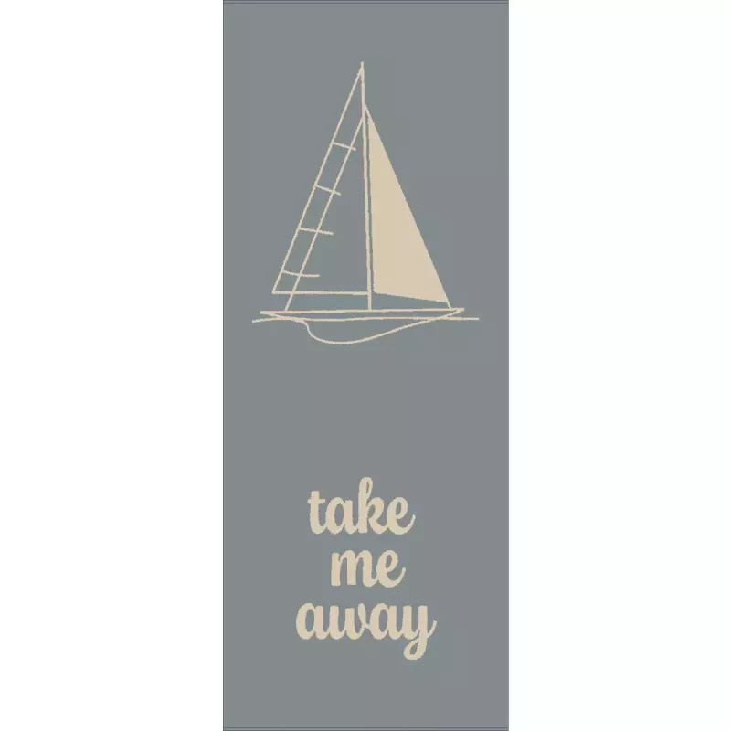 Bastuhandduk Strandhandduk 70x180 Sailing boat nordic blue 6288-13