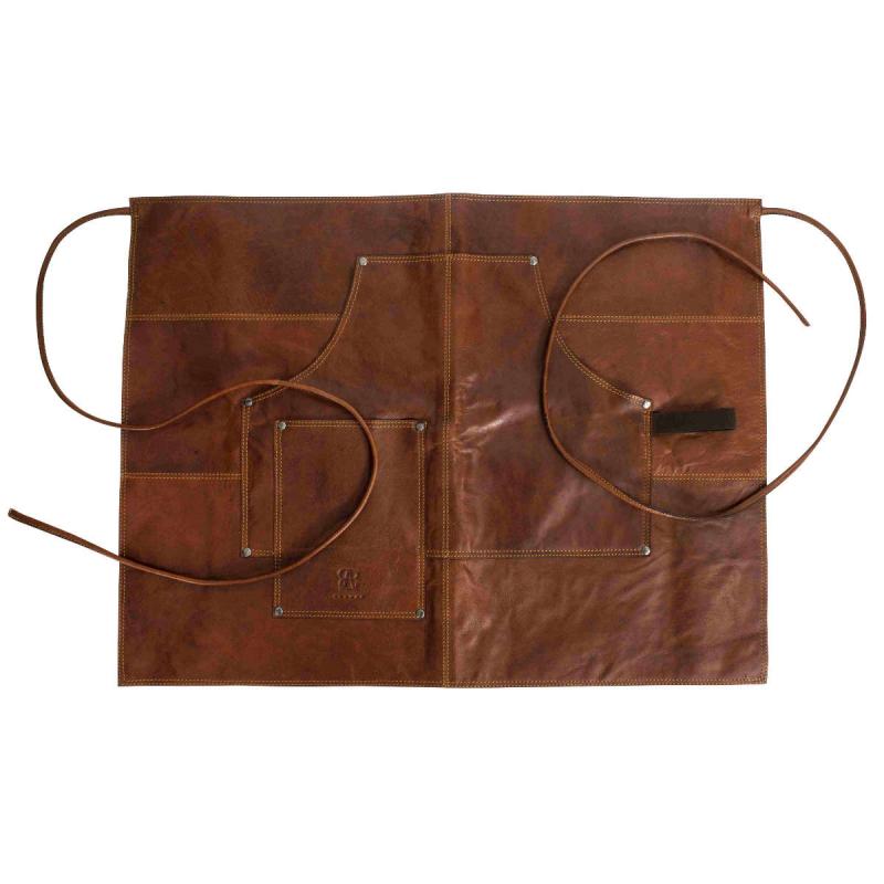 B Away leather waist apron of waxed buffalo leather