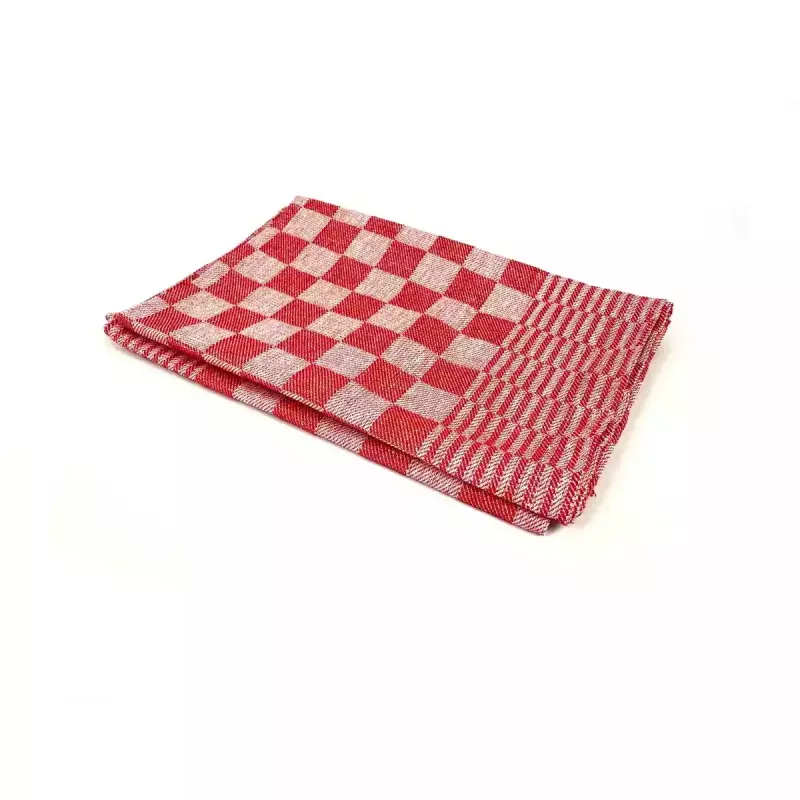 Beau Maison Red Check Kitchen Towel 60x65 cm 3-Pack