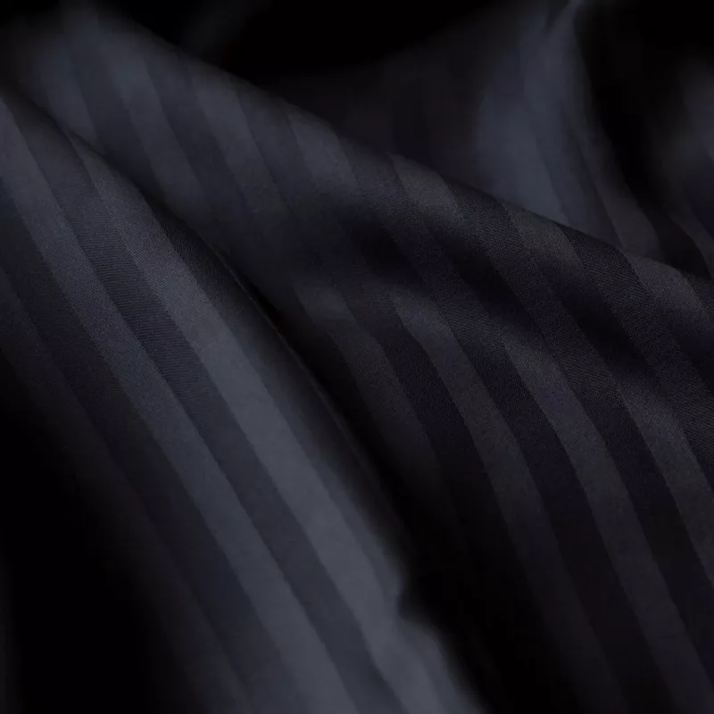 Beau Maison Satin Påslakanset Hotel Line Svart