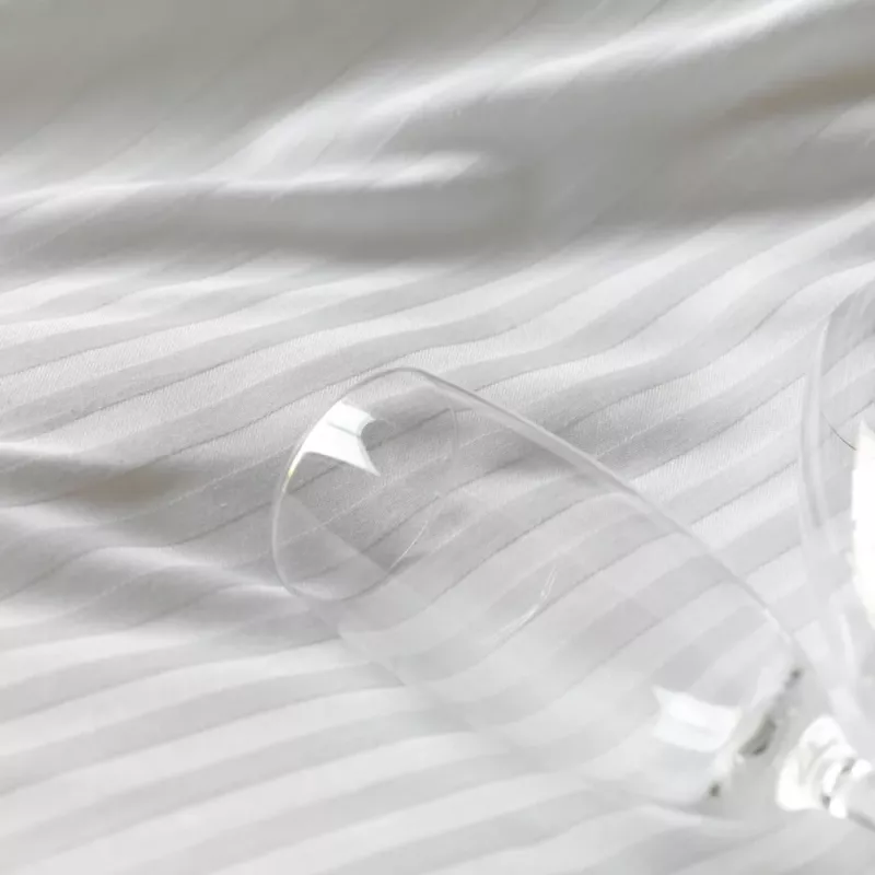 Beau Maison Satin Påslakanset Hotel Line Vit