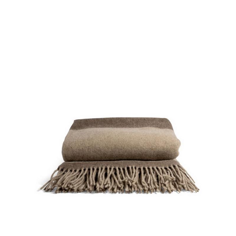 Beige wool plaid ULLE
