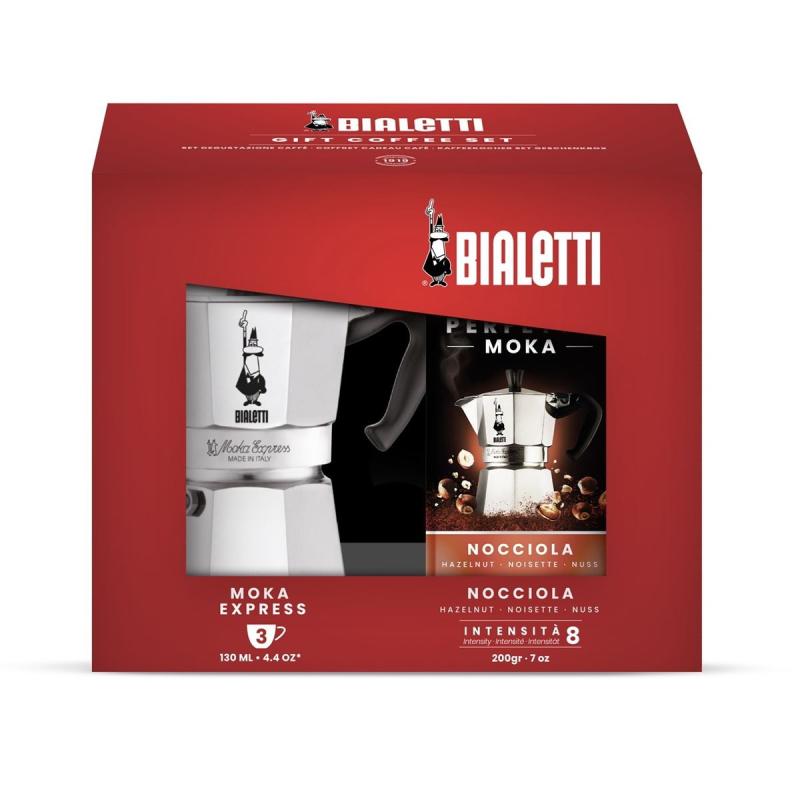 Bialetti Moka Express set and coffee