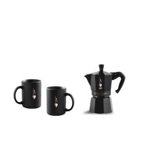 Bialetti Moka Express set and 2 cups