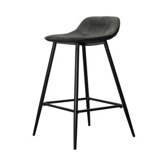 By On Bar Chair Candance Svart Barstol Sammet Liknande Chanilletyg