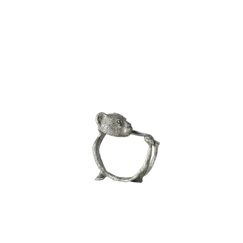 By On Napkin Ring Bear Silver Servettring från ByOn. Tillbehör Dukning