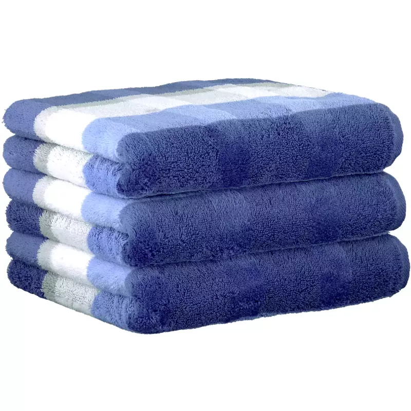 Cawö Towel Noblesse Stripe 1087-11 Sapphire