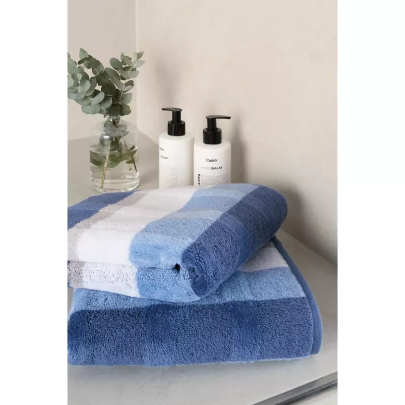Cawö Handduk Noblesse Stripe 1087-11 Safir