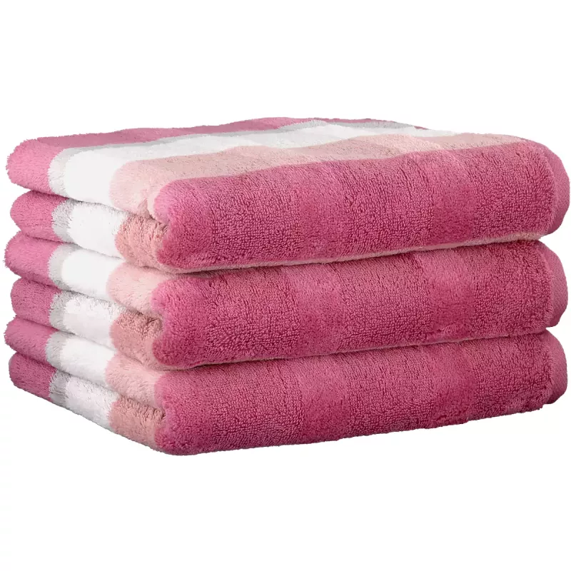 Cawö Towel Noblesse Stripe 1087-22 Old Pink