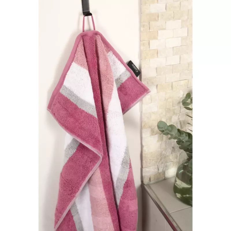 Cawö Handduk Noblesse Stripe 1087-22 Gammelrosa