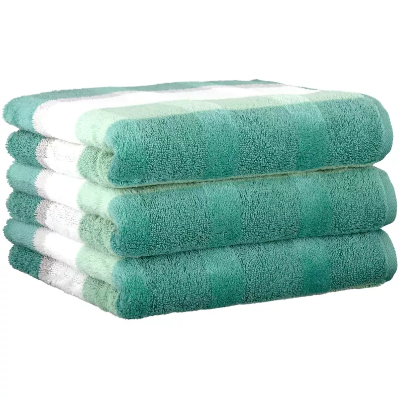 Cawö Towel Noblesse Stripe 1087-44 Smaragd