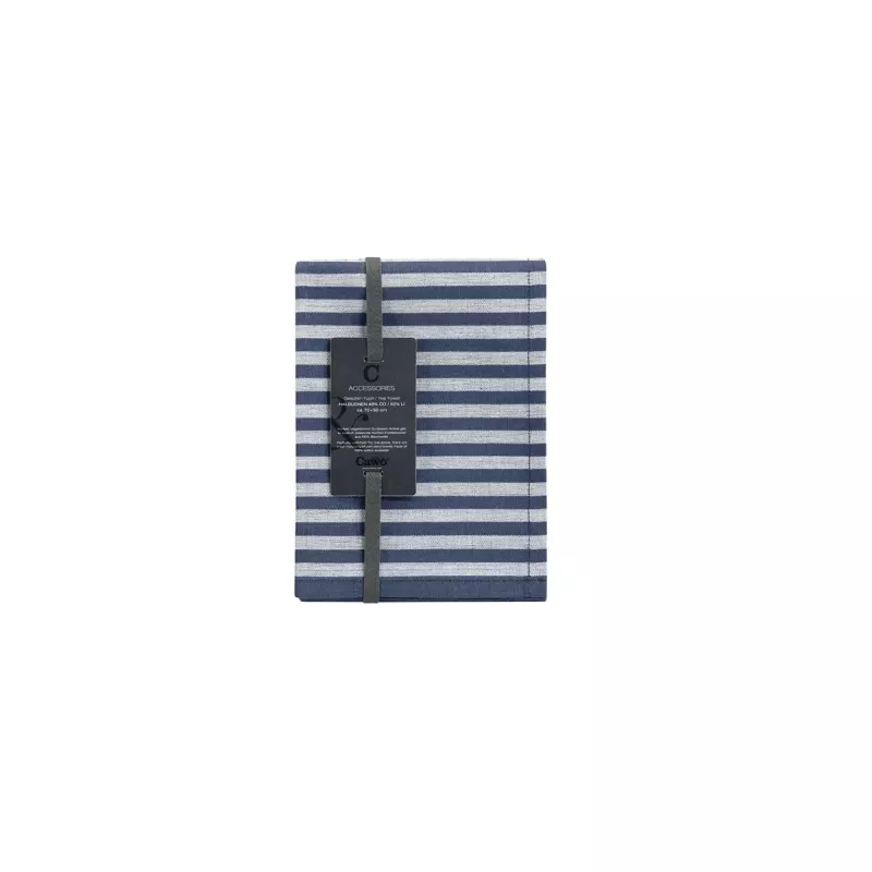 Cawö Campus Kitchen Towel - Tea Towel Linen Cotton 50x70 cm - Striped Navy Blue