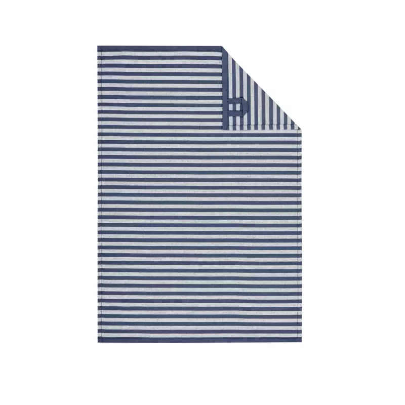 Cawö Campus Kitchen Towel - Tea Towel Linen Cotton 50x70 cm - Striped Navy Blue
