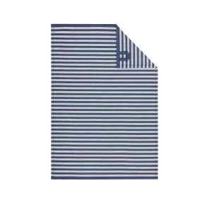 Cawö Campus Diskhandduk - Kökshandduk Halvlinne 50x70 cm - Randig Nattblå