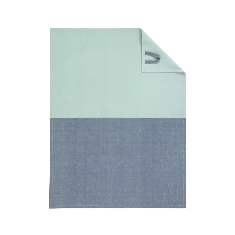 Cawö Cuisine Duo Kitchen Towel - Tea Towel 2-Pack Linen Blend 50x70 cm - Midnight Blue Mint