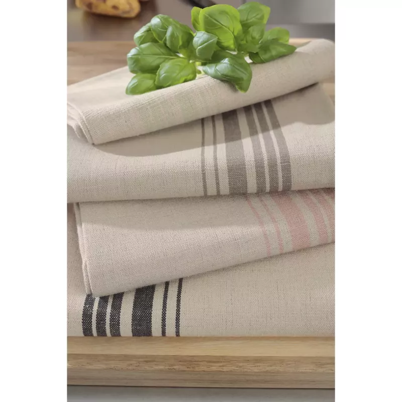Cawö Cuisine Nature Kitchen Towel - Tea Towel 2-Pack Linen Blend 50x70 cm - Akzent Muskat Brown