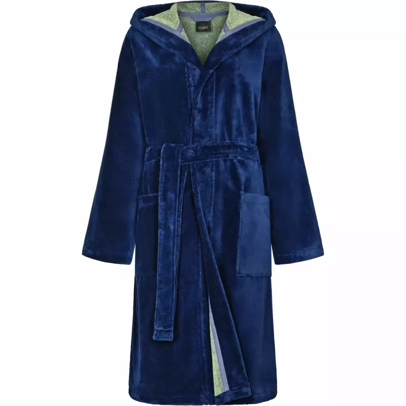 Women’s Reversible Hooded Bathrobe Blue-Green