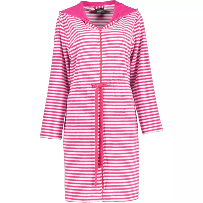 Women’s Lightweight Short Bathrobe Pink Pattern