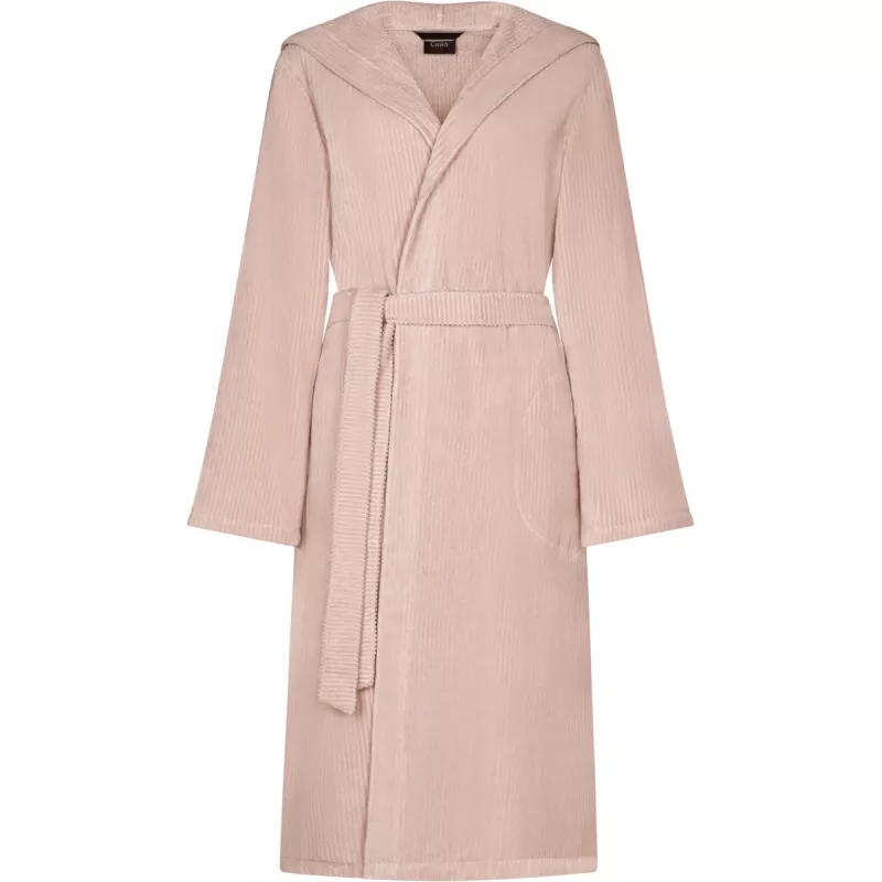 Women’s Lightweight Hooded Bathrobe Blush Pink