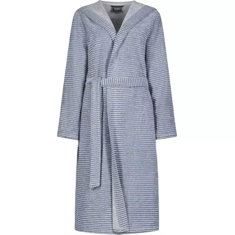Women’s Lightweight Hooded Bathrobe Capri Blue Pattern