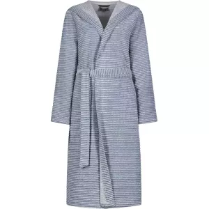 Women’s Lightweight Hooded Bathrobe Capri Blue Pattern