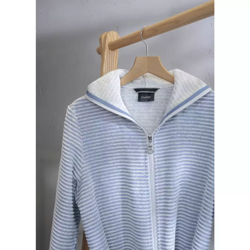 Women’s Short Lightweight Hooded Bathrobe Capri Blue