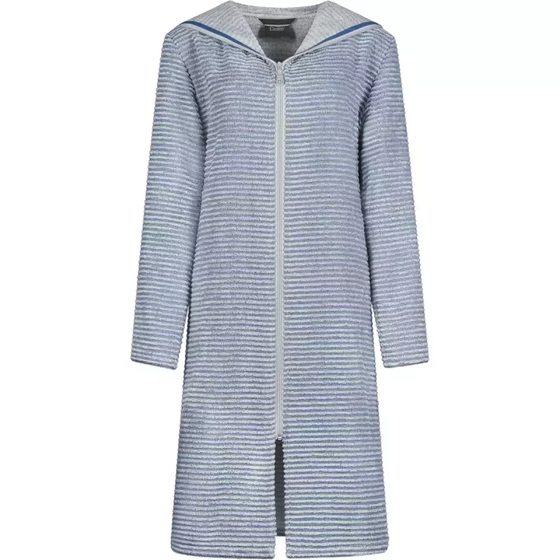 Women’s Short Lightweight Hooded Bathrobe Capri Blue