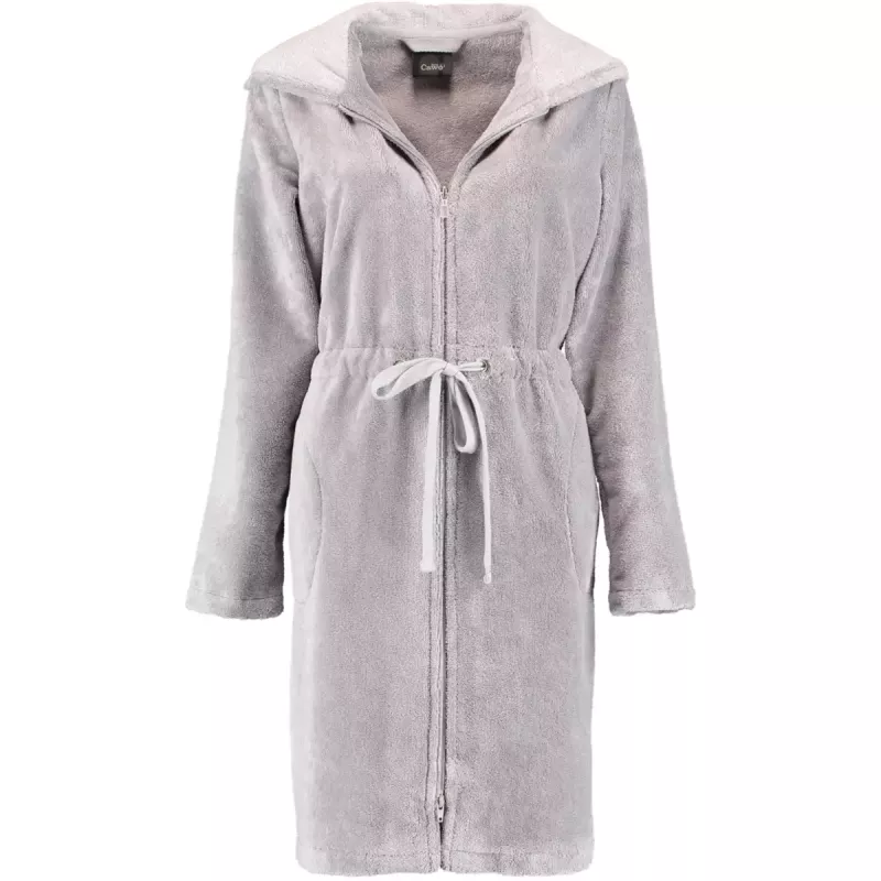 Women’s Short Hooded Bathrobe Graphite Grey