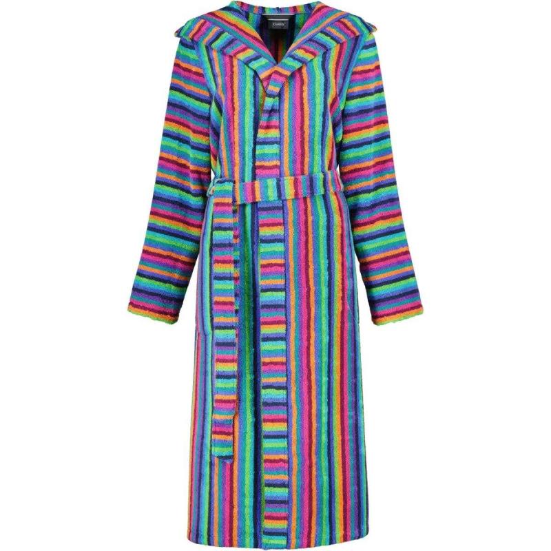 Cawö ladies bathrobe with hood 7076-84 multicolor
