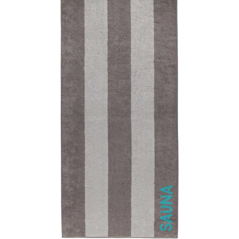 Cawö extra long terry sauna towel 80x200 cm 599-34 graphit - turqoise