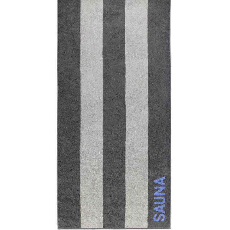 Cawö extra lång bastuhandduk 80x200 cm 599-71 anthracite - blue