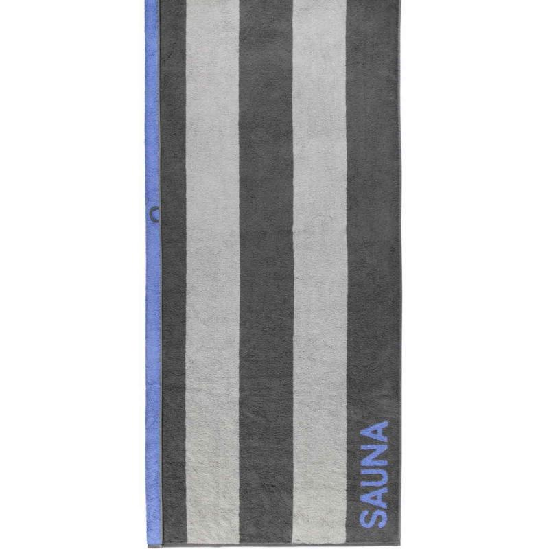 Cawö extra lång bastuhandduk 80x200 cm 599-71 anthracite - blue