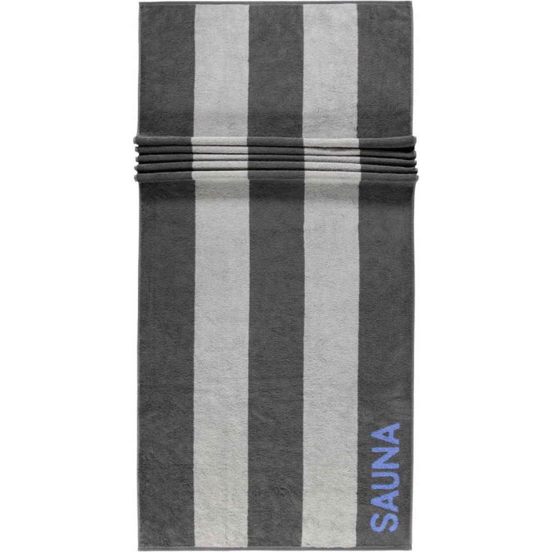 Cawö extra lång bastuhandduk 80x200 cm 599-71 anthracite - blue